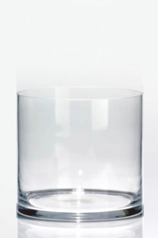 Clear extra wide cylinder vases set of 4, perfect for elegant flower arrangements and decorative displays.