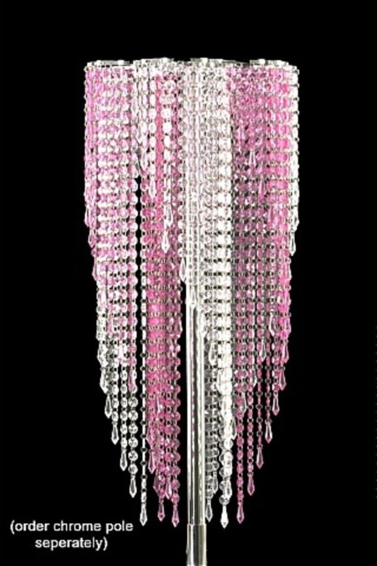 Elegant light pink acrylic decor piece, 29.5D x 62cmH, perfect for enhancing modern interiors with a warm ambiance.
