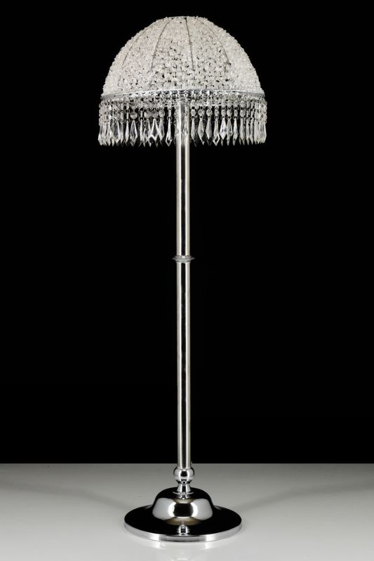 Antique-style silver chrome shades, 35cm diameter, 110.5cm height, set of 2, blending vintage charm with modern elegance.