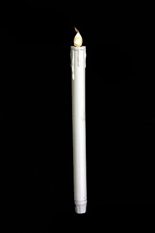 Set of 50 LED flicker candles with drip effect, 250mm tall, safe alternative to real candles for elegant ambiance.