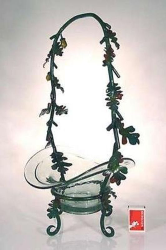 Light green large clear flower basket, 35cm, perfect for displaying floral arrangements in various decor styles.