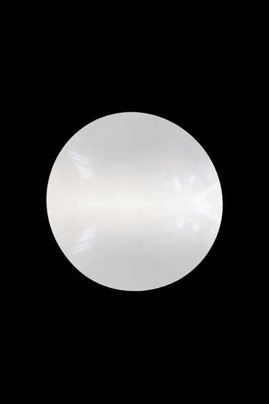 Set of 4 lightweight white acrylic backdrop discs, 400mm diameter, ideal for event decoration and personalization.