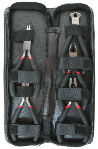A versatile 5-pack plier tool kit for jewelry making, featuring essential tools for crafting intricate designs effortlessly.