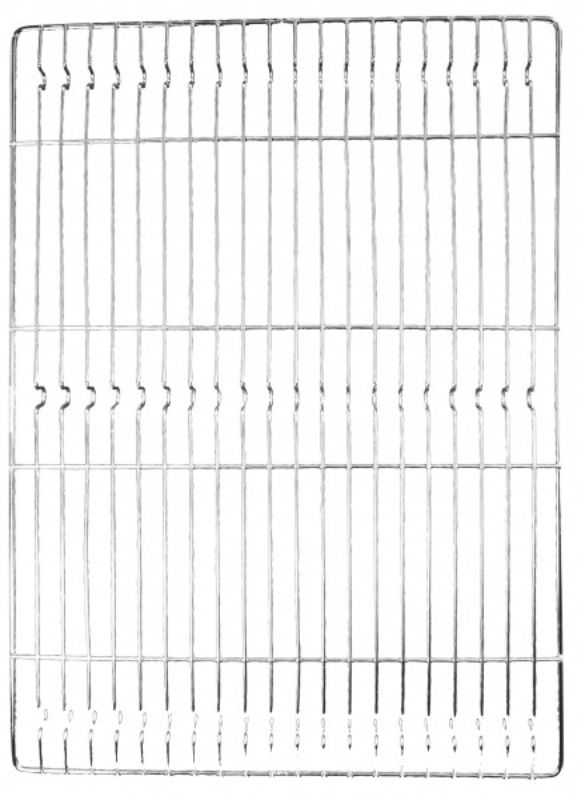 Chef Inox Cake Cooling Rack 450x320 with sturdy legs, stainless steel for even cooling and easy maintenance.