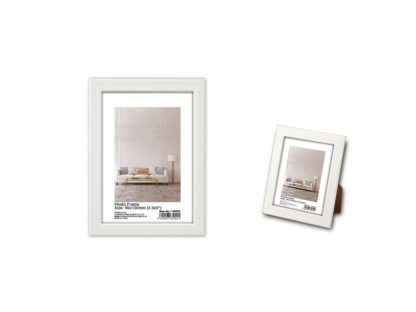 Elegant white photo frames set of 24, 9 x 13cm, crafted from durable MDF with easel backs for easy display and protection.