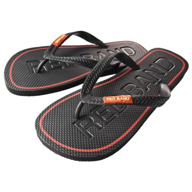 Vibrant red rubber sandals for adults, offering comfort, style, and a slip-on design for summer outings.