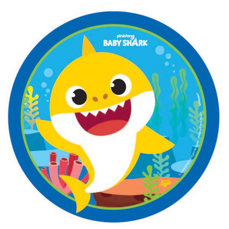 Paper Lunch Plates - Baby Shark (17cm)
