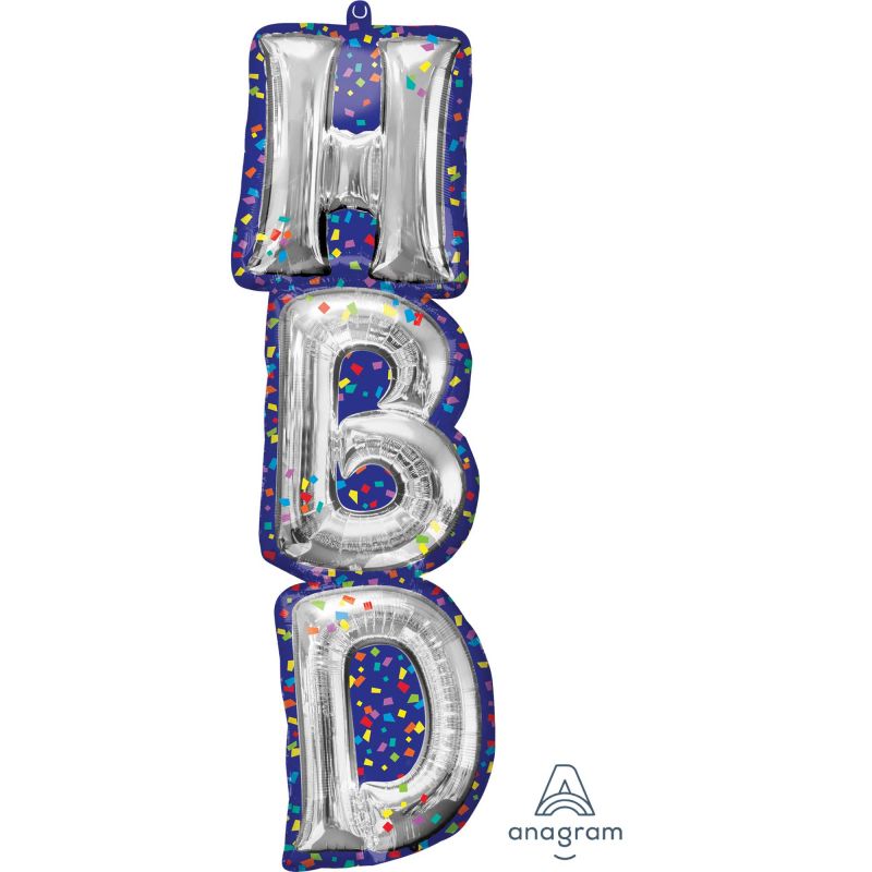 Foil Balloon - SuperShape XL HBD Balloon Letters (96cm)