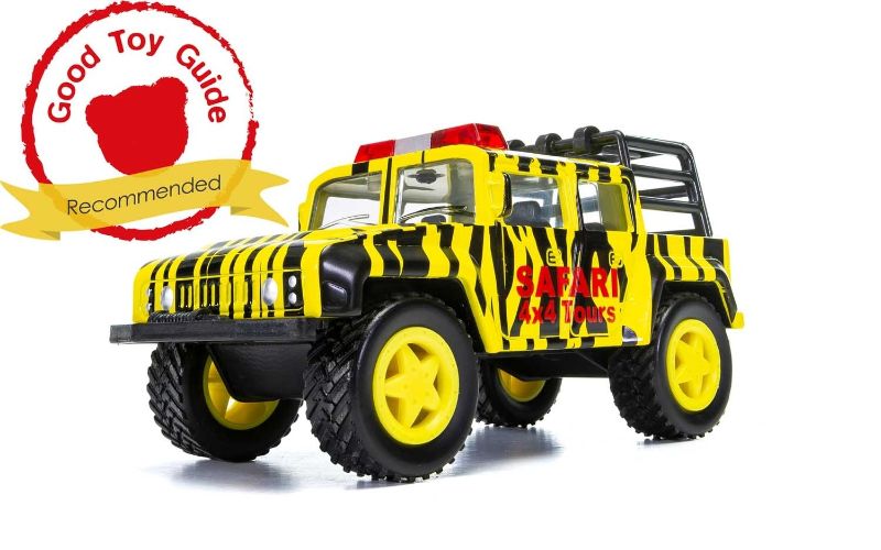 Diecast Corgi CHUNKIES Off Road Safari car in yellow and black, perfect for adventurous play and imaginative safari exploration.