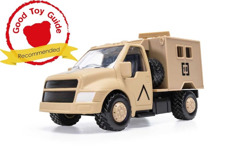 Detailed diecast model of the Corgi CHUNKIES Military Radar Truck, showcasing military features and craftsmanship.