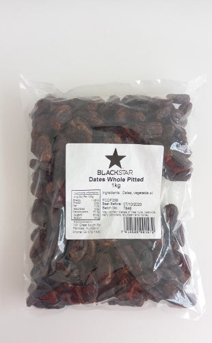 Dates Pitted Whole 1kg - Packet