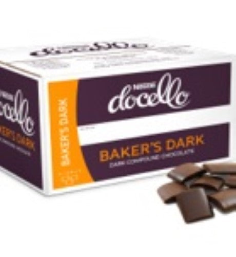 Chocolate Compound Bakers Dark Kibble Docello 5kg Nestle  - Carton