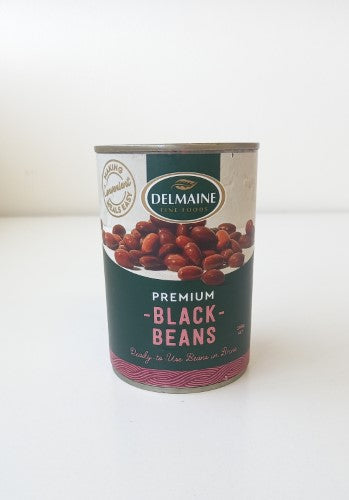 Beans Black Delmaine 390g Tin  - TIN
