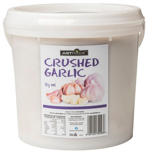 Garlic Crushed Just Foods 5kg Pail - TUB