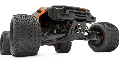 HPI Savage XL Flux V2 monster truck featuring 4WD, powerful brushless motor, oversized tires, and rugged design for thrilling off-road action.