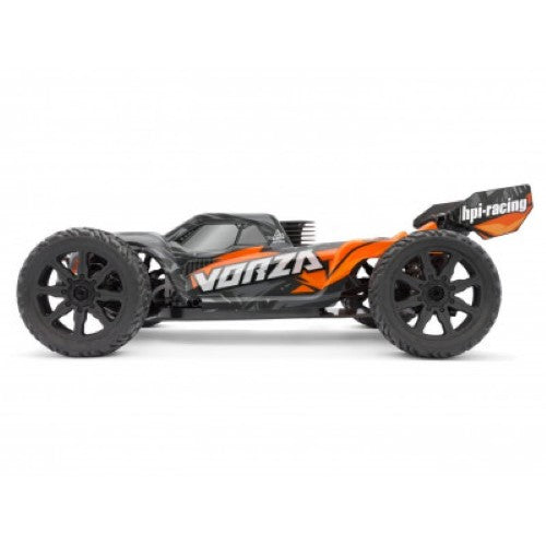 High-speed 1/8 scale nitro truggy with a pre-painted body, Nitro Star F4.6 V2 engine, and 4WD for all-terrain action.