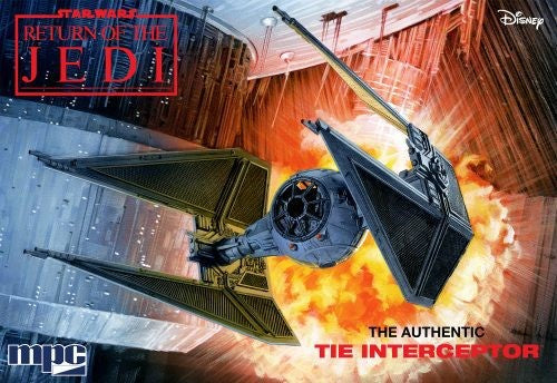 1/48 scale TIE Interceptor model kit from Star Wars ROTJ, featuring 32 parts and authentic design for collectors and hobbyists.