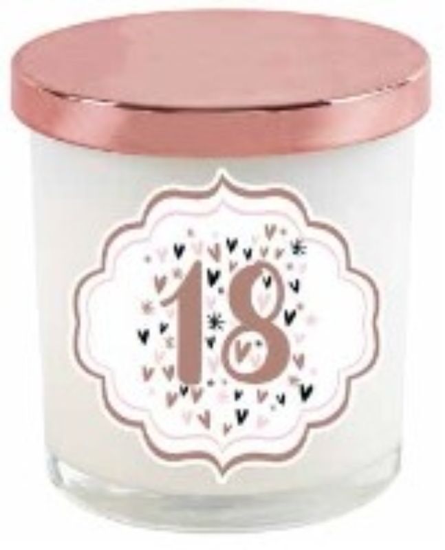 Pastel heart-shaped candle with rose gold lid, perfect for decor and celebrations, offering a soothing fragrance.