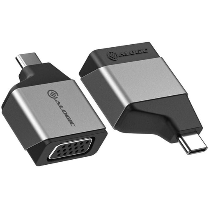 Alogic Ultra Mini USB-C to VGA Adapter enabling seamless connection of USB-C devices to VGA displays with 1920x1200 resolution.