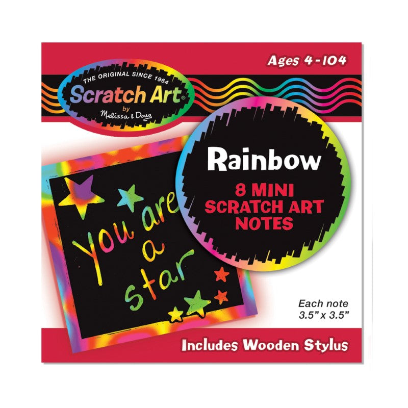Rainbow Mini Scratch Art Notes (in Display) - Melissa & Doug