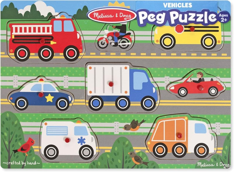 Vehicles Peg Puzzle - Melissa & Doug