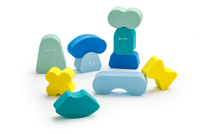 Blokki Balancing Shapes (Minty Green) - Quut Water Toys