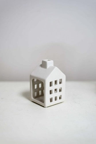 Matte finish house ornament, 13cm tall, minimalist design, perfect for modern home decor and versatile display options.