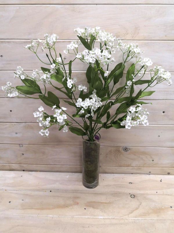 Large artificial white baby breath flower bush, perfect for elegant home decor and versatile event styling.