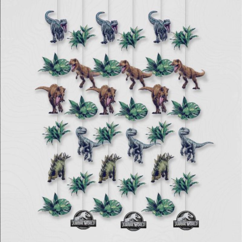 Jurassic Into The Wild Hanging String Decorations (Set of 6)