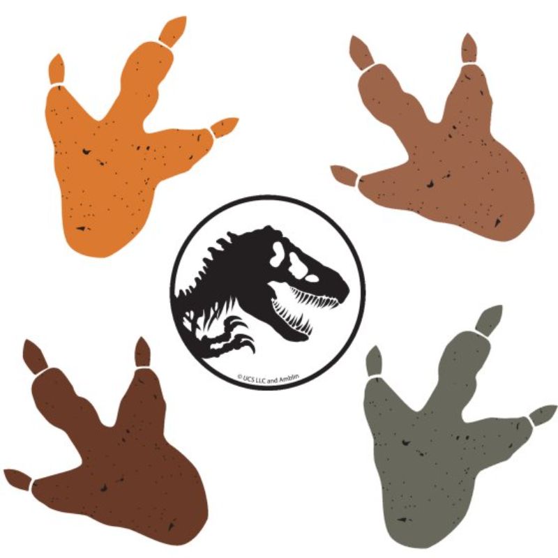 Jurassic Into The Wild Vinyl Footprints & Logo (Set of 5)