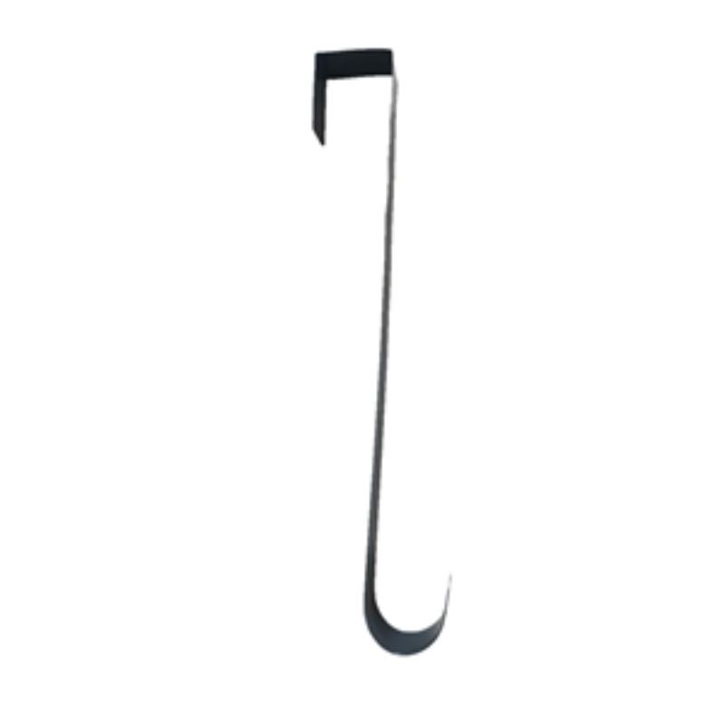 Sleek and versatile Door Wreath Hanger, 10 x 3 x 38cm, easily fits over doors for displaying seasonal decorations without damage.