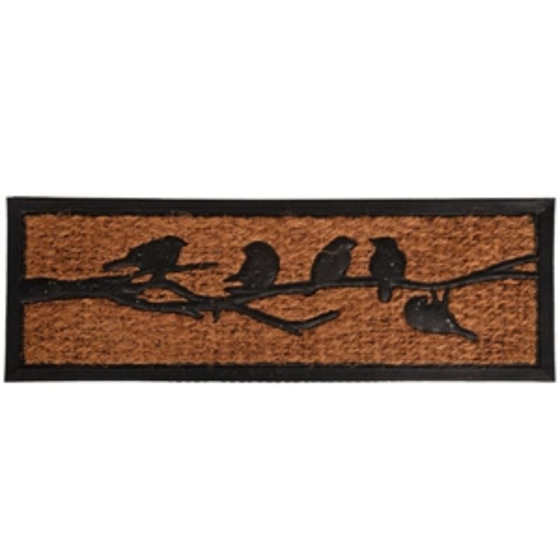 Doormat - Rubber/Coir Birds On Tree 25 x 75cm (Set of 6)