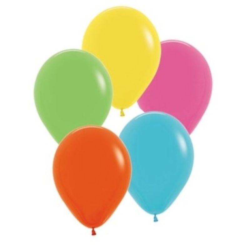 Sempertex 12cm Fashion Tropical Assorted Latex Balloons, 50PK - Pack of 50