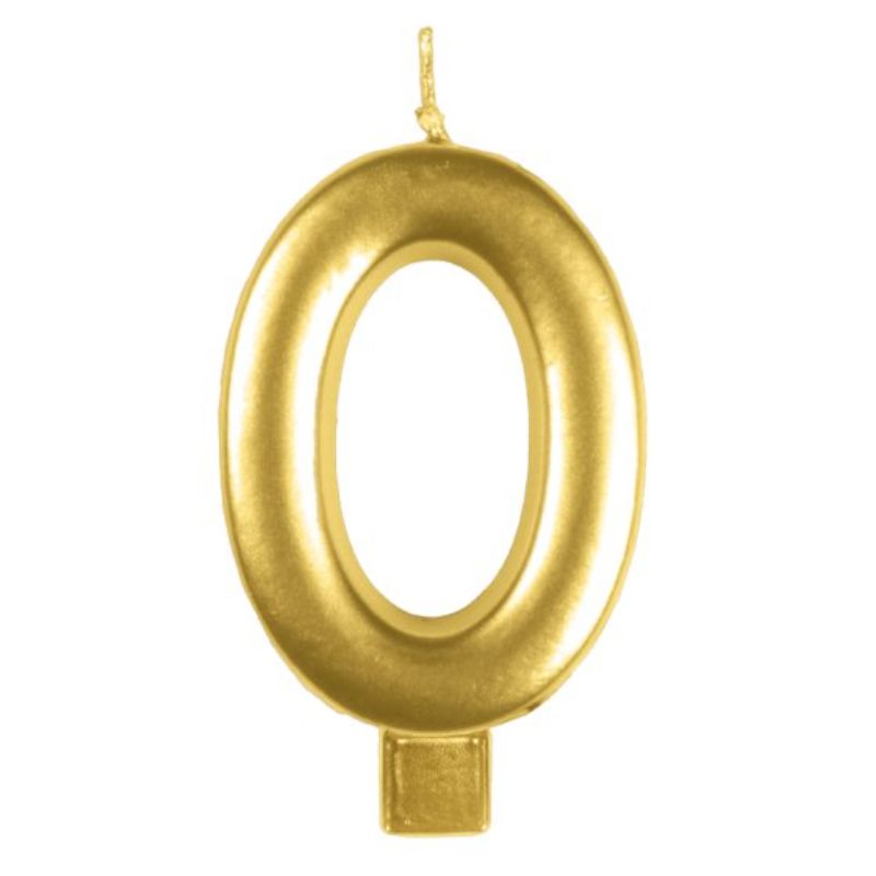 Candle Numeral Moulded Gold