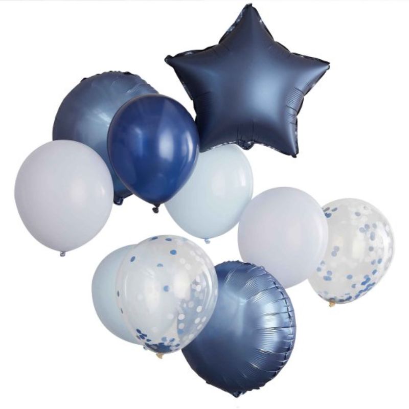 Mix It Up Balloon Bundle Blue - Pack of 11