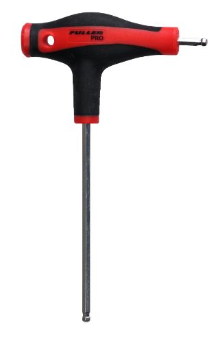 FULLER PRO T Handle Ball End Hex Key 3MM with ergonomic grip and ball end tip for easy fastening in tight spaces.