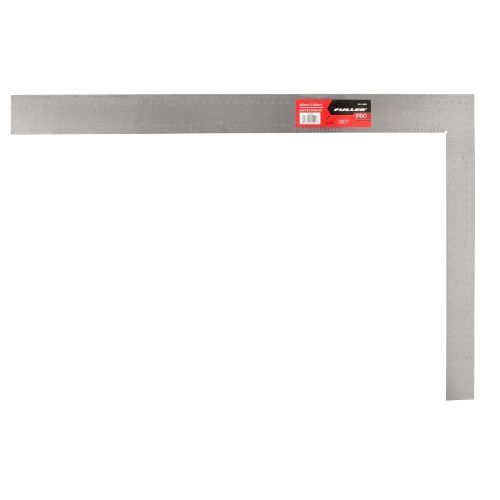 Durable 600mm x 400mm aluminum rafter square with clear markings for precise measurements in carpentry and DIY projects.