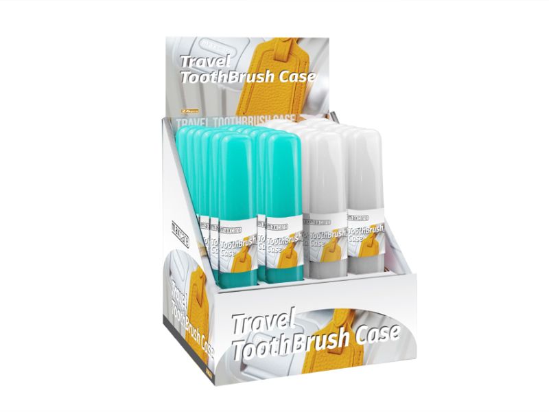 Assorted travel toothbrush cases, compact and hygienic, ensure your toothbrush stays clean while on the go.