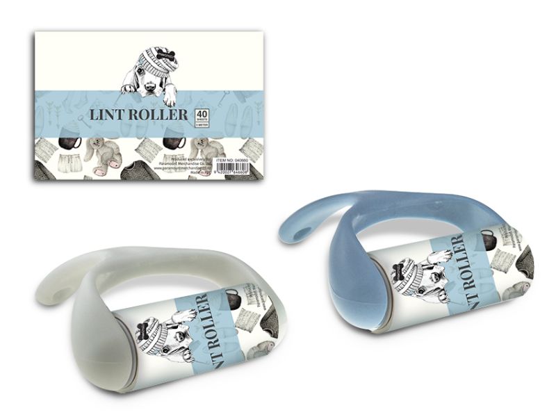Set of 24 Max Treats lint rollers with handle, perfect for removing lint, dust, and pet hair from fabrics effortlessly.