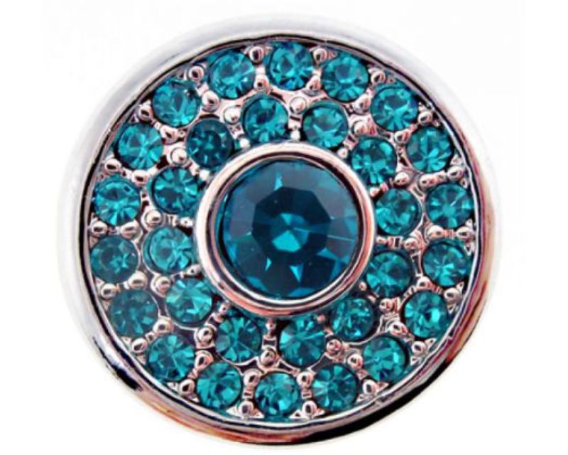 Teal Diam Circle snap from Snaps REDFOX, versatile accessory enhancing style with vibrant color and elegant design.