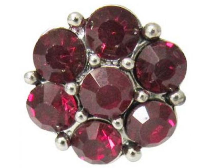 Eye-catching Snaps REDFOX - Fire Red Flower accessory, featuring vibrant red design, perfect for elevating any outfit.