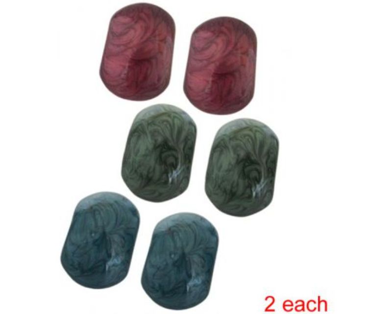 Set of 6 Jax earrings featuring unique designs, impasto texture, 3.5 cm long and 2 cm wide, ideal for any occasion.