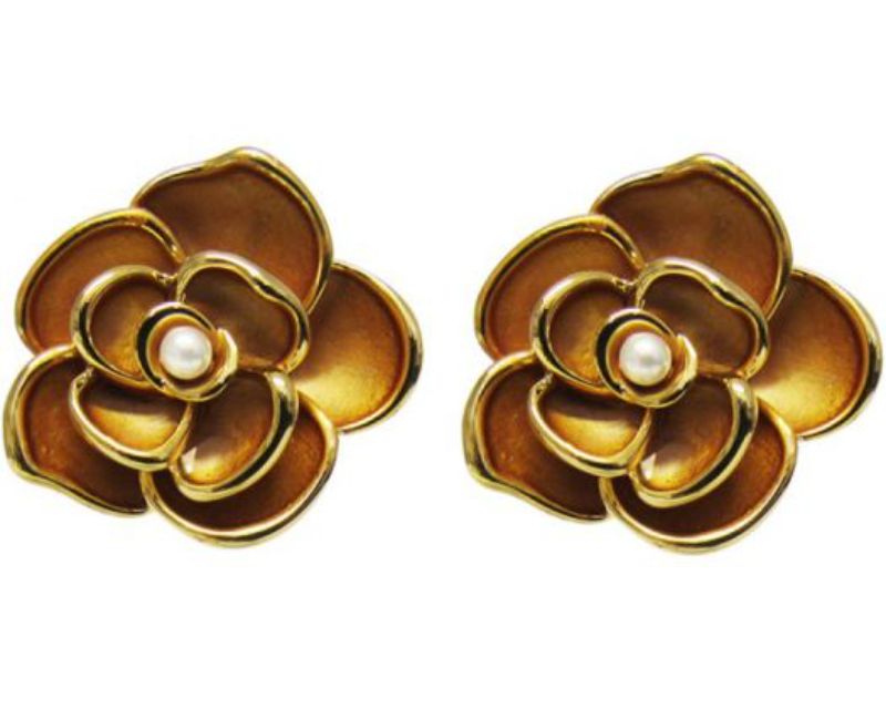 Earring - Jax Rose with Pearl Rose Gold