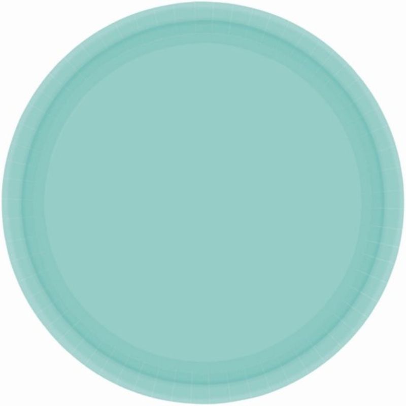 Paper Plates 17cm Round 20CT - Robin's Egg Blue  - Pack of 20