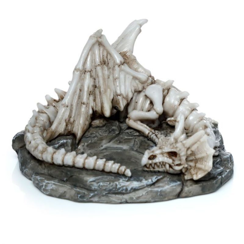 Intricately designed dragon skeleton tea light candle holder, adding gothic charm and ambiance to any space.