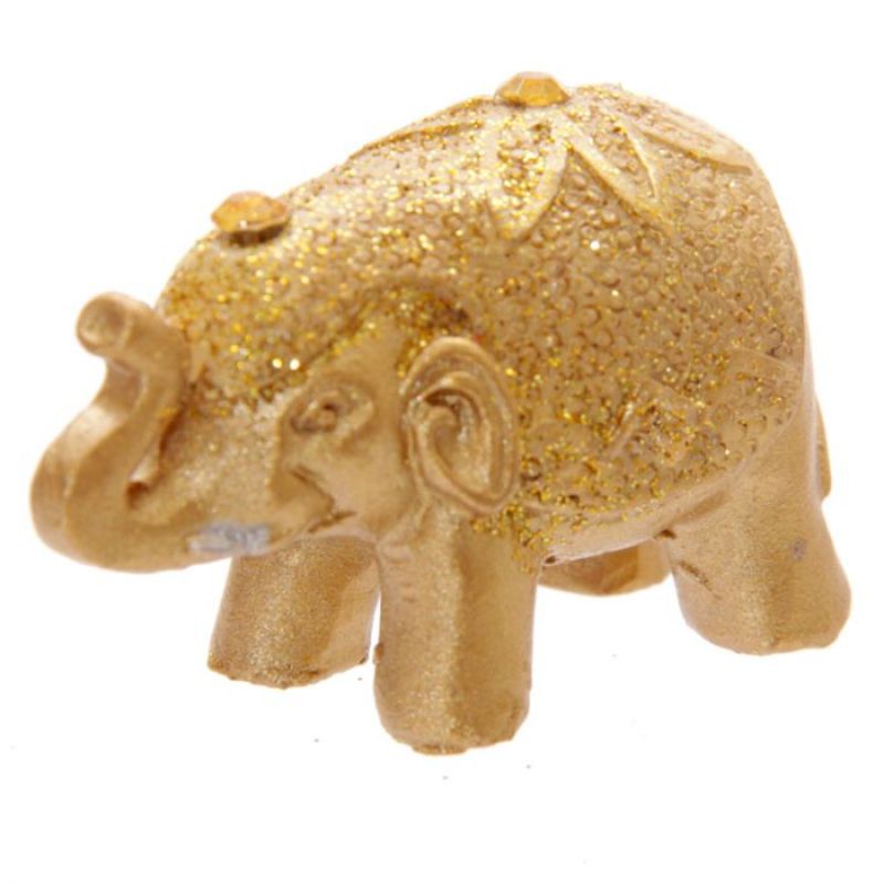 Set of 24 mini gift bags featuring glittery lucky elephants, perfect for party favors and celebrations.
