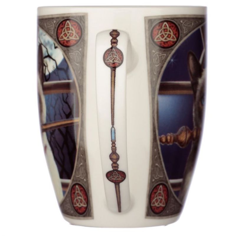 Lisa Parker Hocus Pocus Cat porcelain mug, 300ml, featuring whimsical cat artwork, microwave and dishwasher safe.