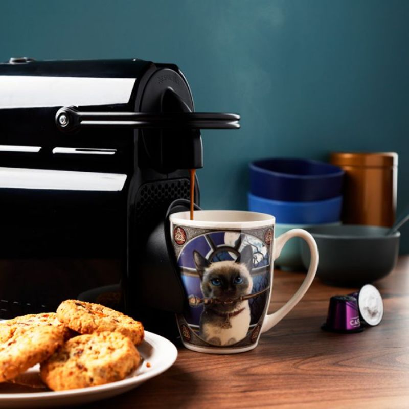 Lisa Parker Hocus Pocus Cat porcelain mug, 300ml, featuring whimsical cat artwork, microwave and dishwasher safe.