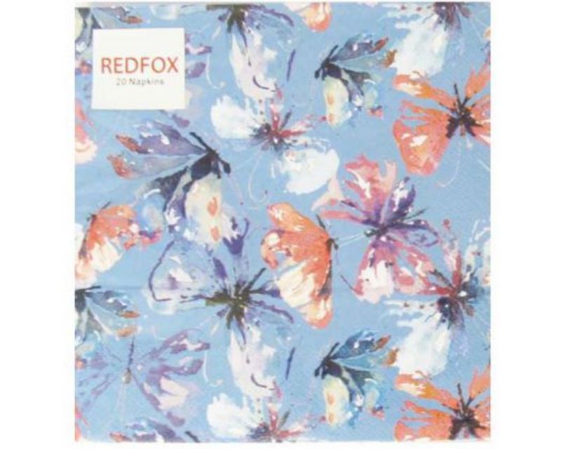 Vibrant Abstract Butterfly Napkins, 3-ply and eco-friendly, enhance any dining setting with elegant style and safety.