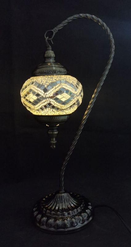 Turkish Mosaic Lamp - Large Swan Neck (44cm)